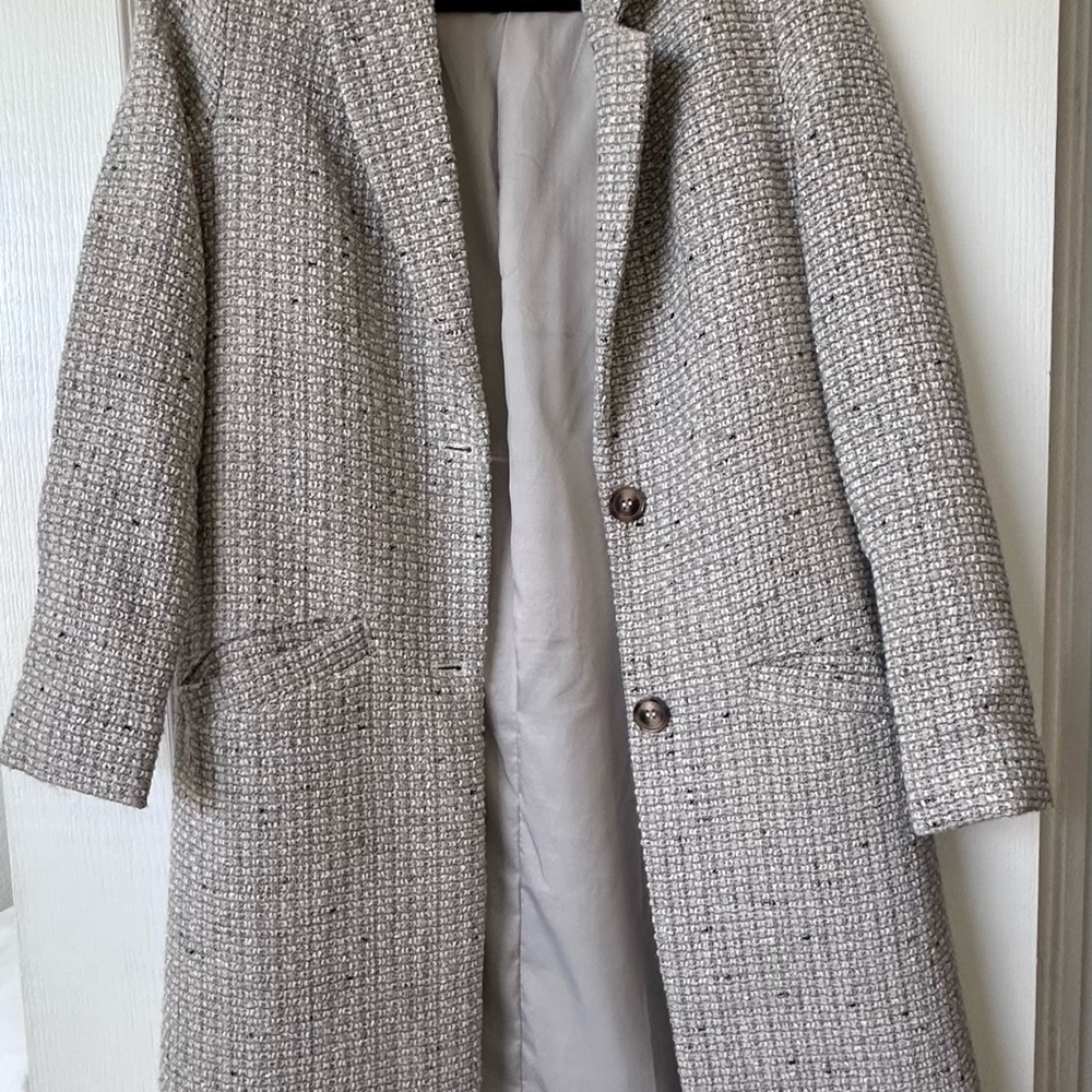 Chic Gray Tweed Coat by Fore Brand